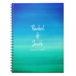 Ocean Blue Summer Beach Wedguest Bok Anteckningsbok