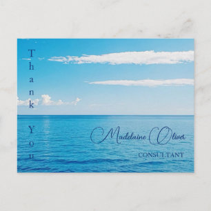 Ocean Blue Summer Scene Tack Vykort