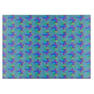 Ocean Blue Tie Dye Island Tribal Turtles