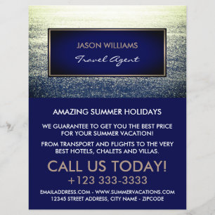 Ocean Blue, Travel Agent Reklam Flyer