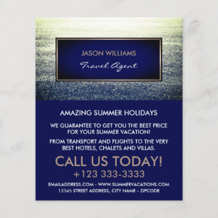 Ocean Blue, Travel Agent Reklam Flyer