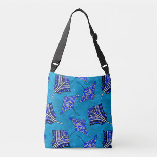 Ocean Blue Tribal Stingrockor Axelväska