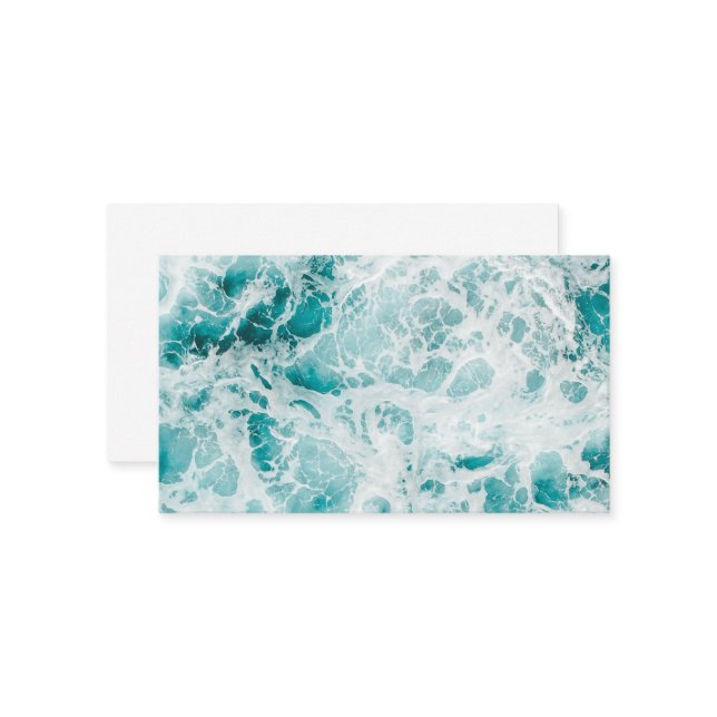 Ocean Blue Vågar Affärskort Visitkort (Fram/Back In Situ)