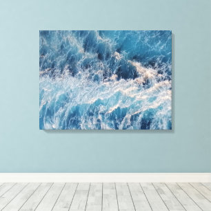 Ocean Blue Vågar Canvastryck