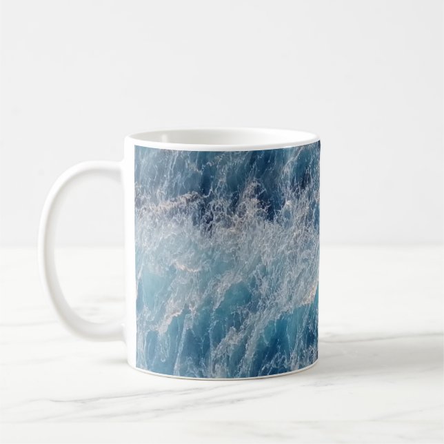 Ocean Blue Vågar Kaffemugg (Vänster)