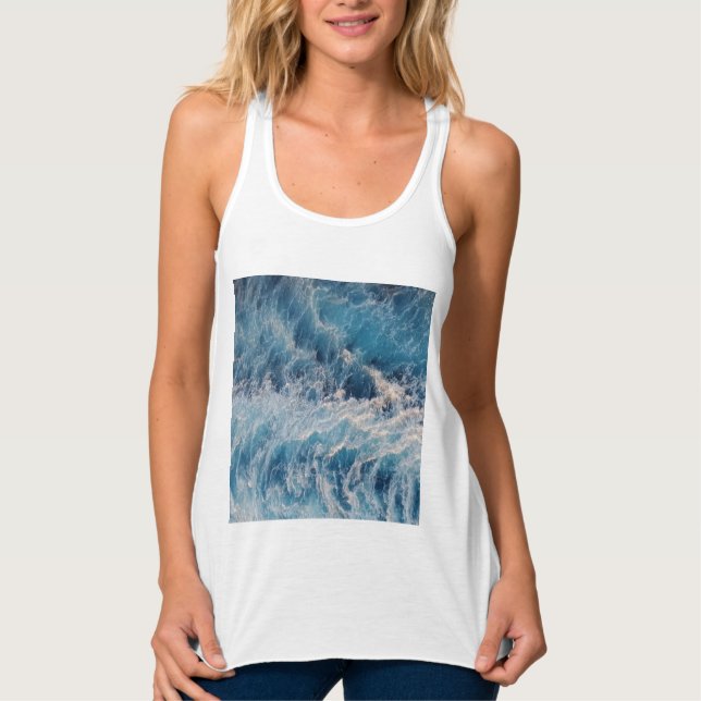 Ocean Blue Vågar Linne Med Racerback (Framsida)