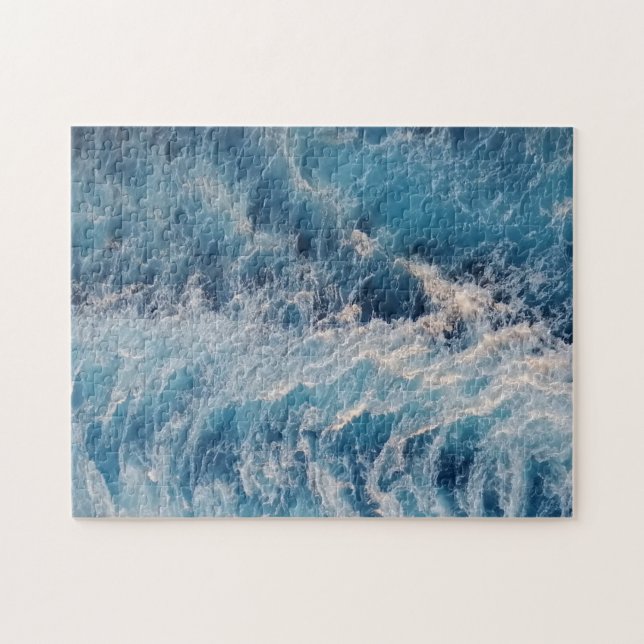 Ocean Blue Vågar Pussel (Horisontell)