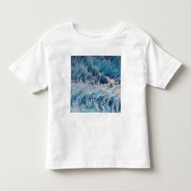 Ocean Blue Vågar T Shirt (Framsida)