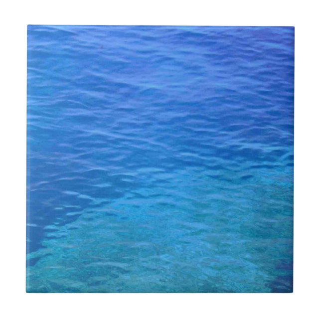 Ocean blue water waves kakelplatta (Framsidan)