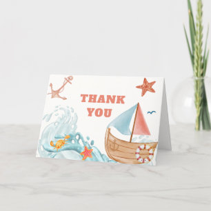 Ocean Boy Äventyr Sailboat Shower Tack Kort
