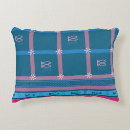 Ocean Breeze: Nautical Fish & Floral Cotton Prydnadskudde