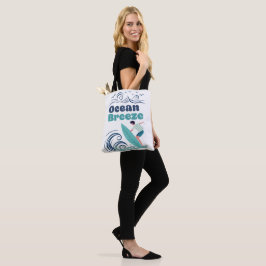 Ocean Breeze Surfa Art Tote Bag Tygkasse