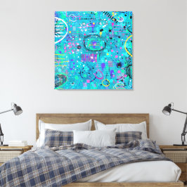 Ocean Bubbles: Maximalist Art Canvastryck
