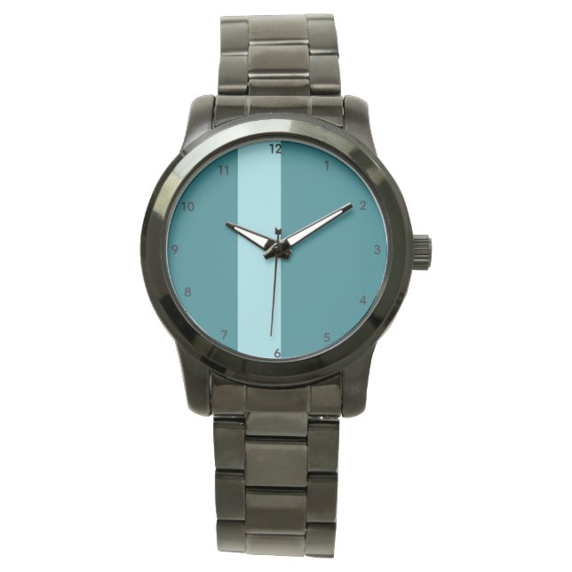  Ocean Calm Unisex Överstor Svart Armbandsur (Framsida)