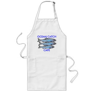 OCEAN CATCH CAFE - Färsk fisk Långt Förkläde
