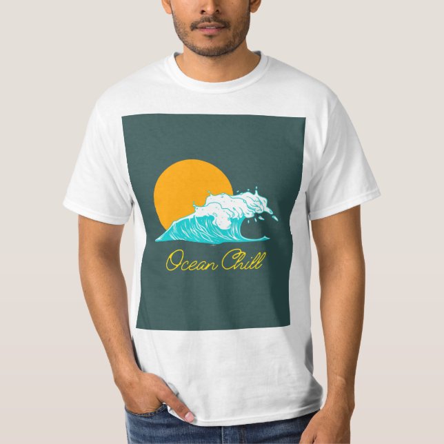 Ocean Chill Vibes T Shirt (Framsida)