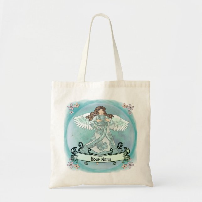 Ocean Christian angel Tote Bag Tygkasse (Framsidan)