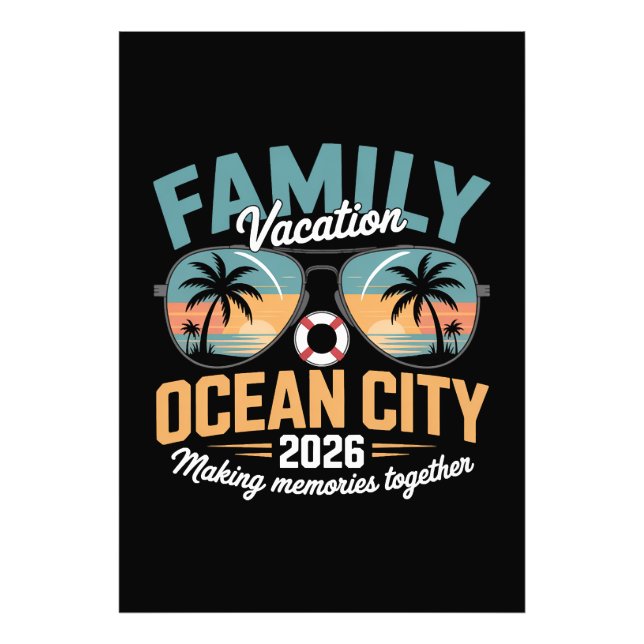 Ocean City Beach Fototryck (Framsidan)