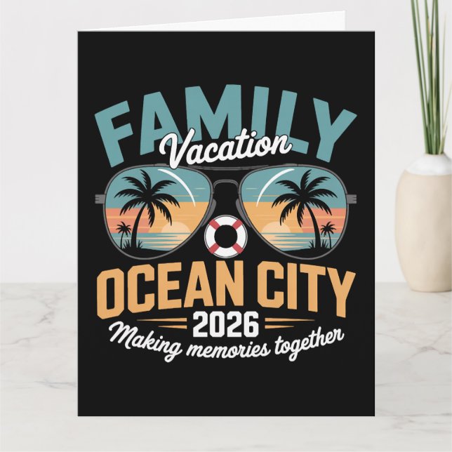 Ocean City Beach Kort (Framsida)