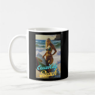 Ocean City Beach Maryland Parasdise Bevackra Kaffemugg