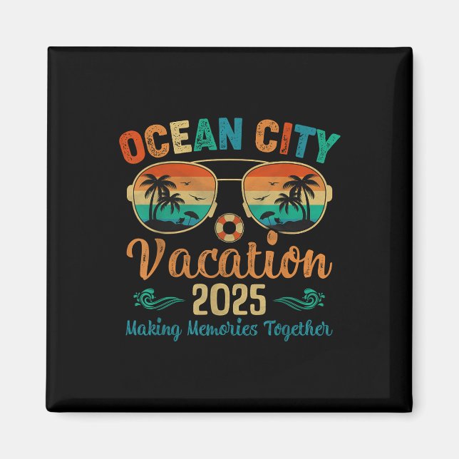 Ocean City Beach Vacation 2025 Friends Family Summ Magnet (Framsidan)