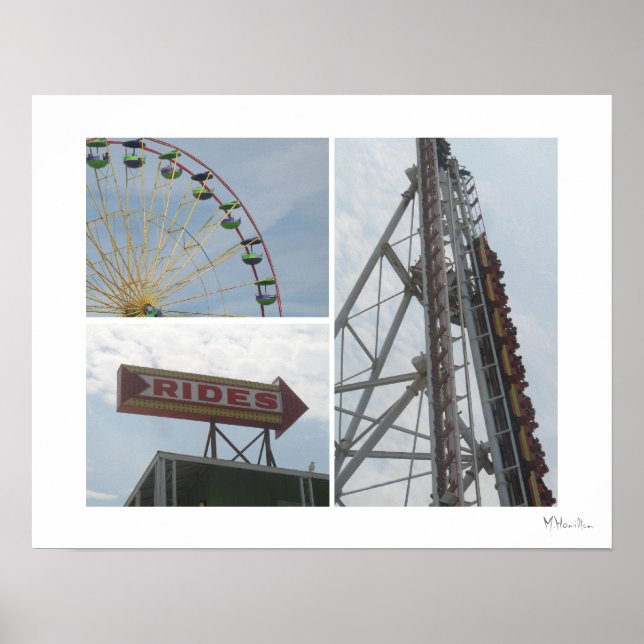 Ocean City Boardwalde Rides Poster (Framsidan)