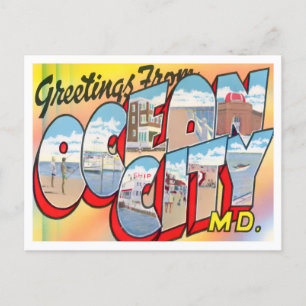 Ocean City, Maryland Big Brev vycard Vykort