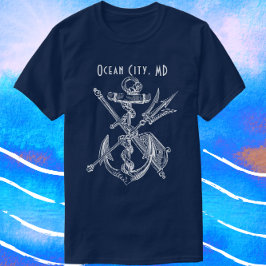 Ocean City Maryland Boat Anchor Nautical Travel T Shirt