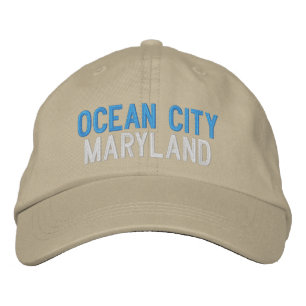 OCEAN CITY MARYLAND EMBROIDERED BASEBALL CAP BRODERAD KEPS
