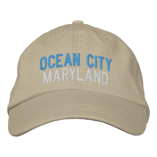 OCEAN CITY MARYLAND EMBROIDERED BASEBALL CAP BRODERAD KEPS (Framsida)