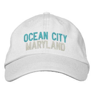OCEAN CITY MARYLAND EMBROIDERED BASEBALL CAP BRODERAD KEPS