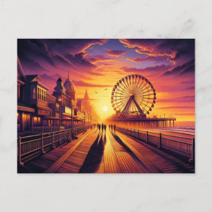Ocean City, Maryland Golden Hour Vykort