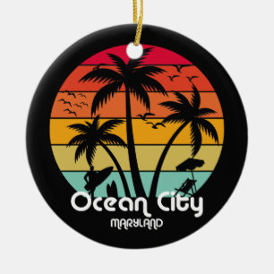 Ocean City,Maryland Julgransprydnad Keramik