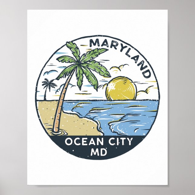 Ocean City Maryland Vintage Poster (Framsidan)