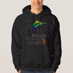 Ocean City Maryland White Marlin Capital Östra S Hoodie