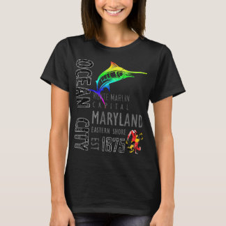 Ocean City Maryland White Marlin Capital Östra S T Shirt