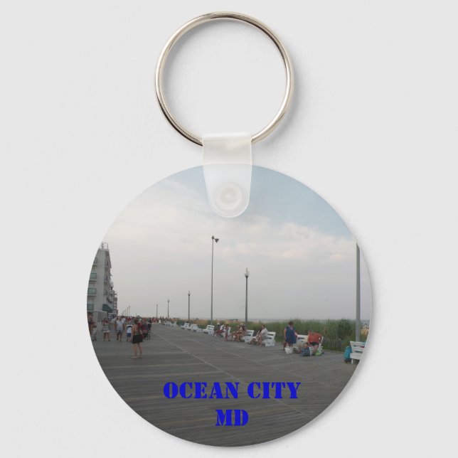 Ocean City,MD Keychain Nyckelring (Framsida)