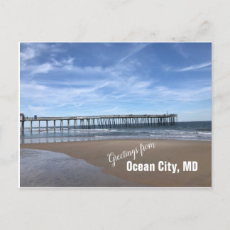 Ocean City, MD Pier Postcard Helg Vykort