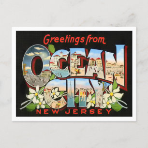 Ocean City, New jersey Big Brev vykort