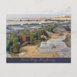 Ocean City, New jersey efter kort-morgon-simmer Vykort