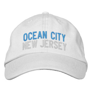 OCEAN CITY NEW JERSEY EMBROIDERED BASEBALL CAP BRODERAD KEPS