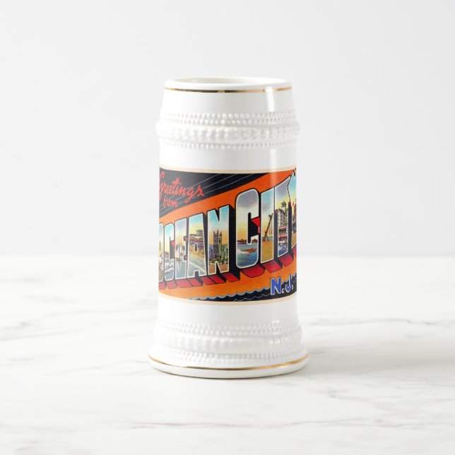 Ocean City New Jersey NJ Large Letter Postcard Sejdel (Center)