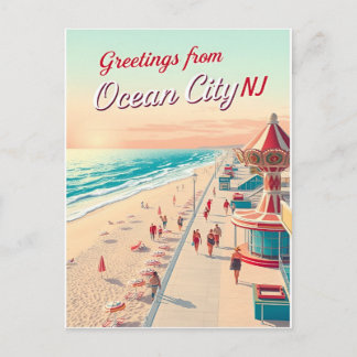 Ocean City, New Jersey – Promenadvyer Vykort