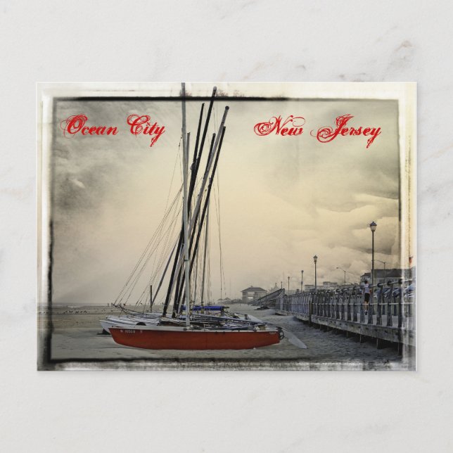 Ocean City New jersey - Sail Away Vykort (Framsida)