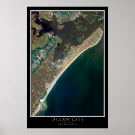 Ocean City New jersey Satellite Poster Karta