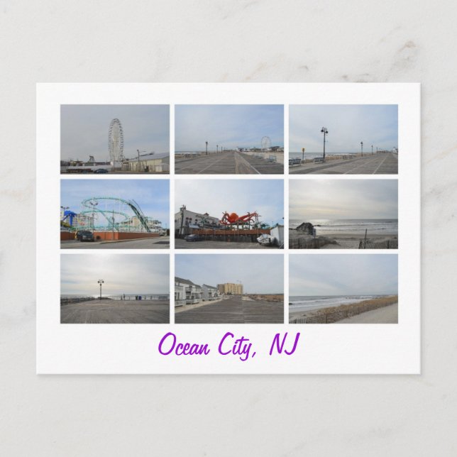 Ocean City NJ Vykort (Framsida)