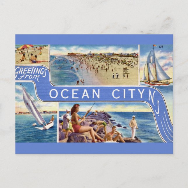 Ocean City NJ vykort (Framsida)