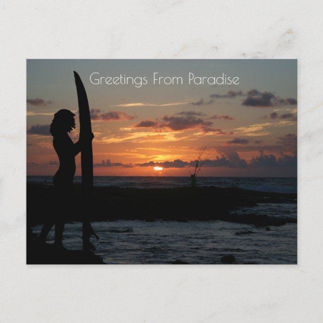 Ocean Cliff Sunset Vykort (Framsida)