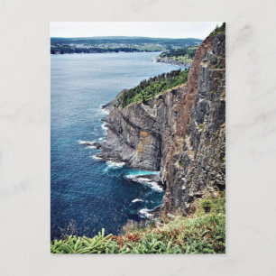 Ocean Cliffs - Newfoundland, Kanada Vykort
