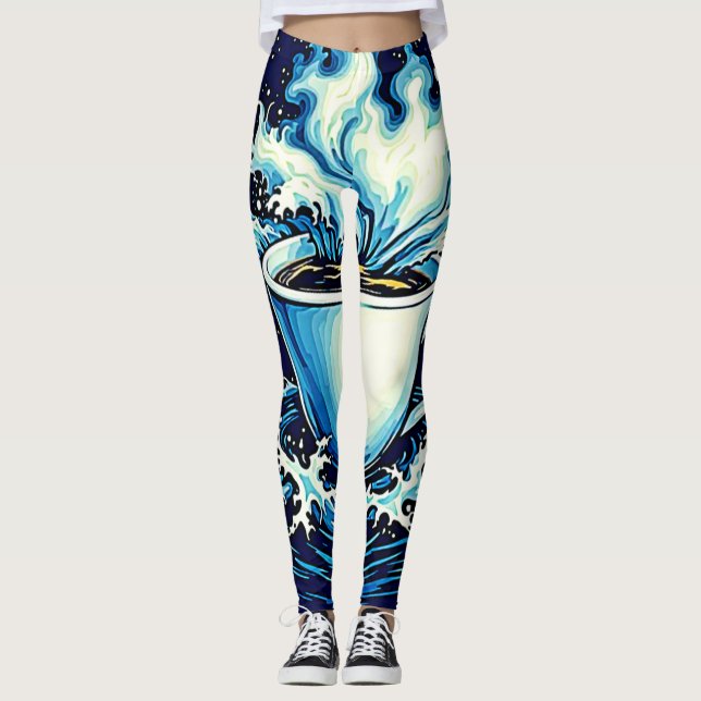 Ocean Coffee Dream Leggings (Framsida)